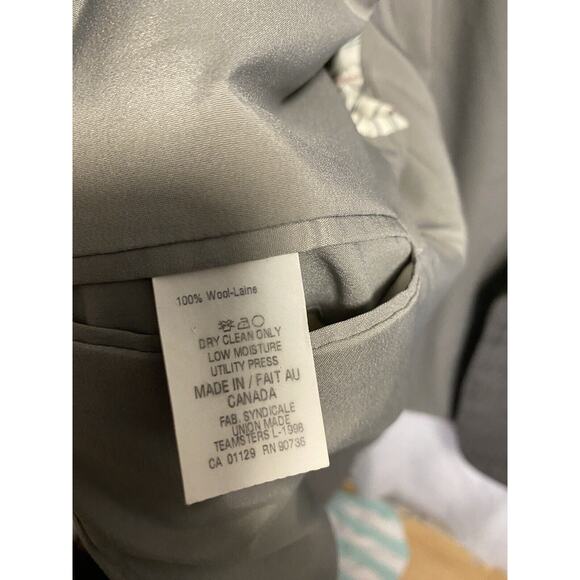 Lauren Ralph Lauren Mens Wool Herringbone Blazer Sport Coat Jacket Grey Size 44R - Picture 6 of 6